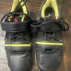 Reebok women’s Black and Neon Yellow Olympic lifting shoes